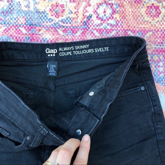 GAP black denim always skinny jeans - Picture 4 of 7